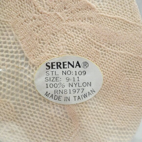 Vtg PINK Leg ANKLET LACE RUFFLE Lacy Socks One Size Nylon Serena Made Taiwan - Picture 2 of 3